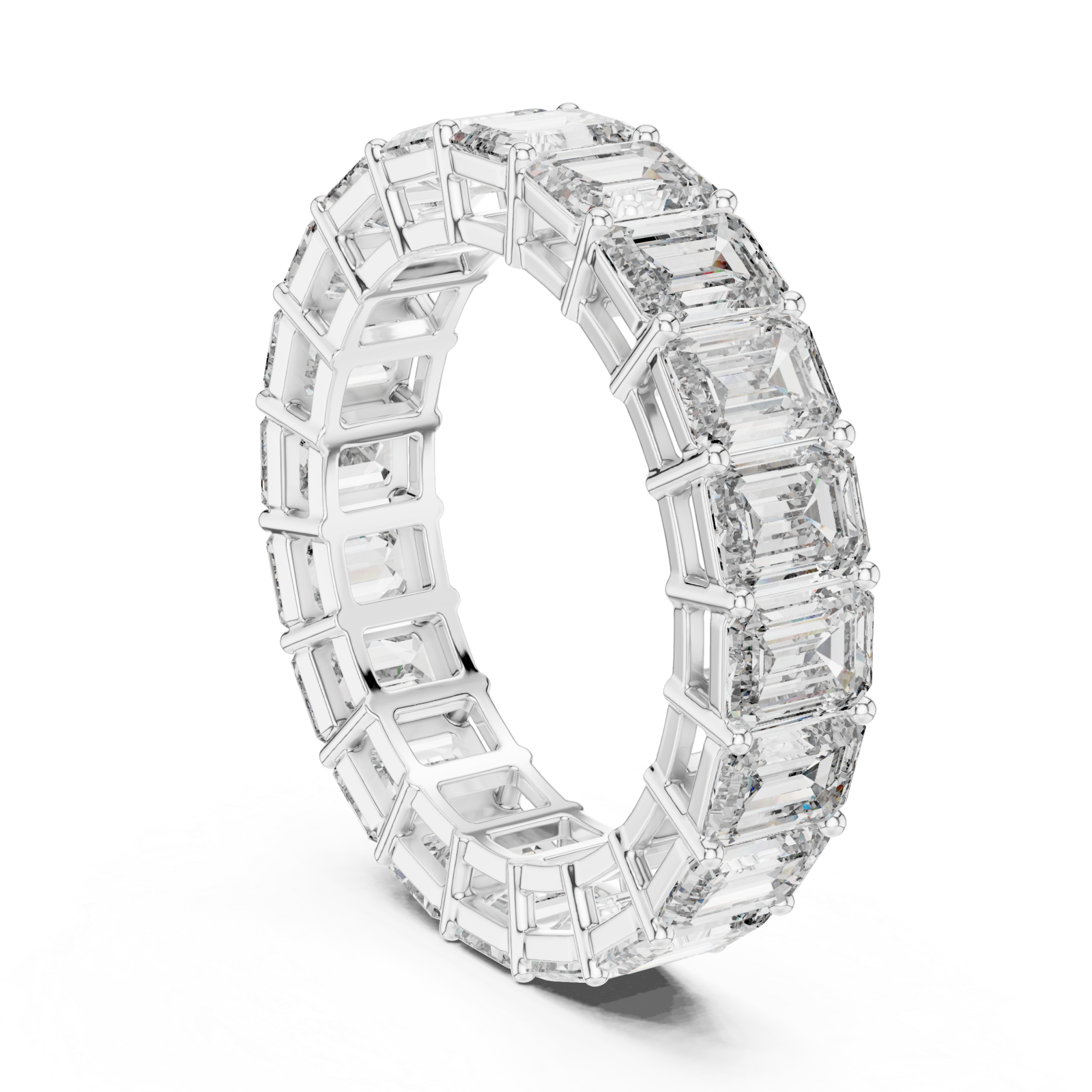  White Gold Majestic Cascade Allure Anniversary Band Left View