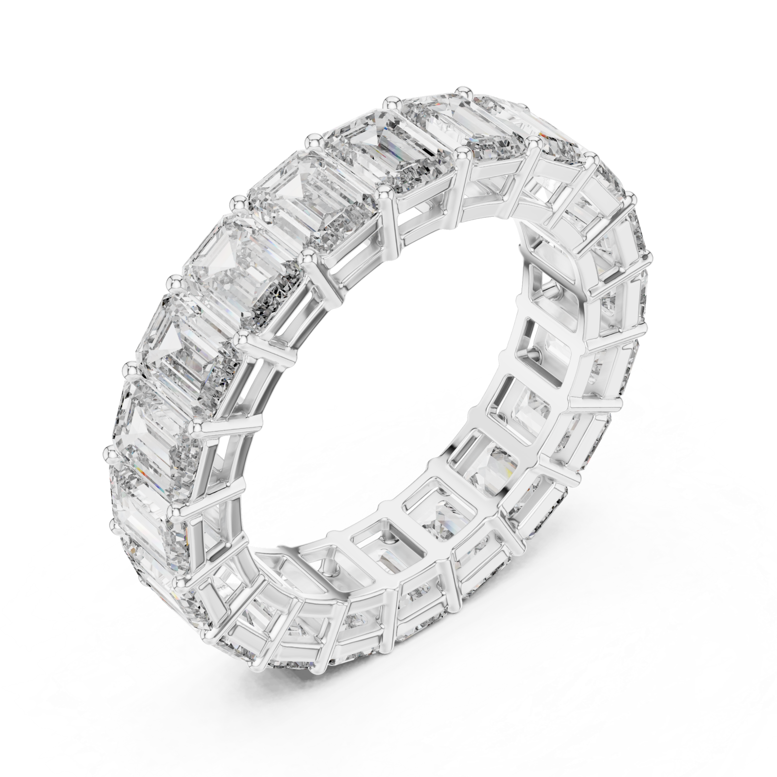  White Gold Majestic Cascade Allure Anniversary Band Right View