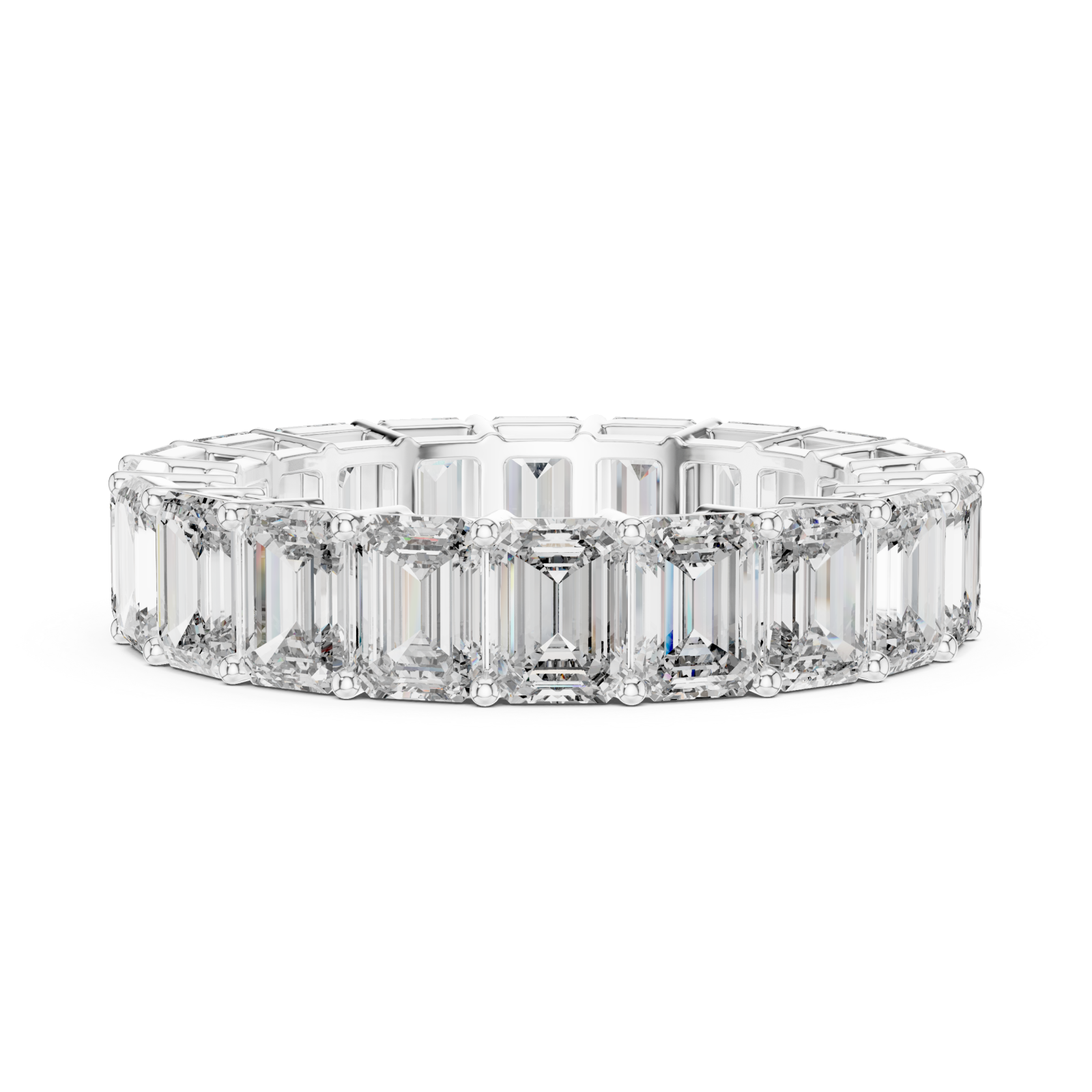  White Gold Majestic Cascade Allure Anniversary Band Side View
