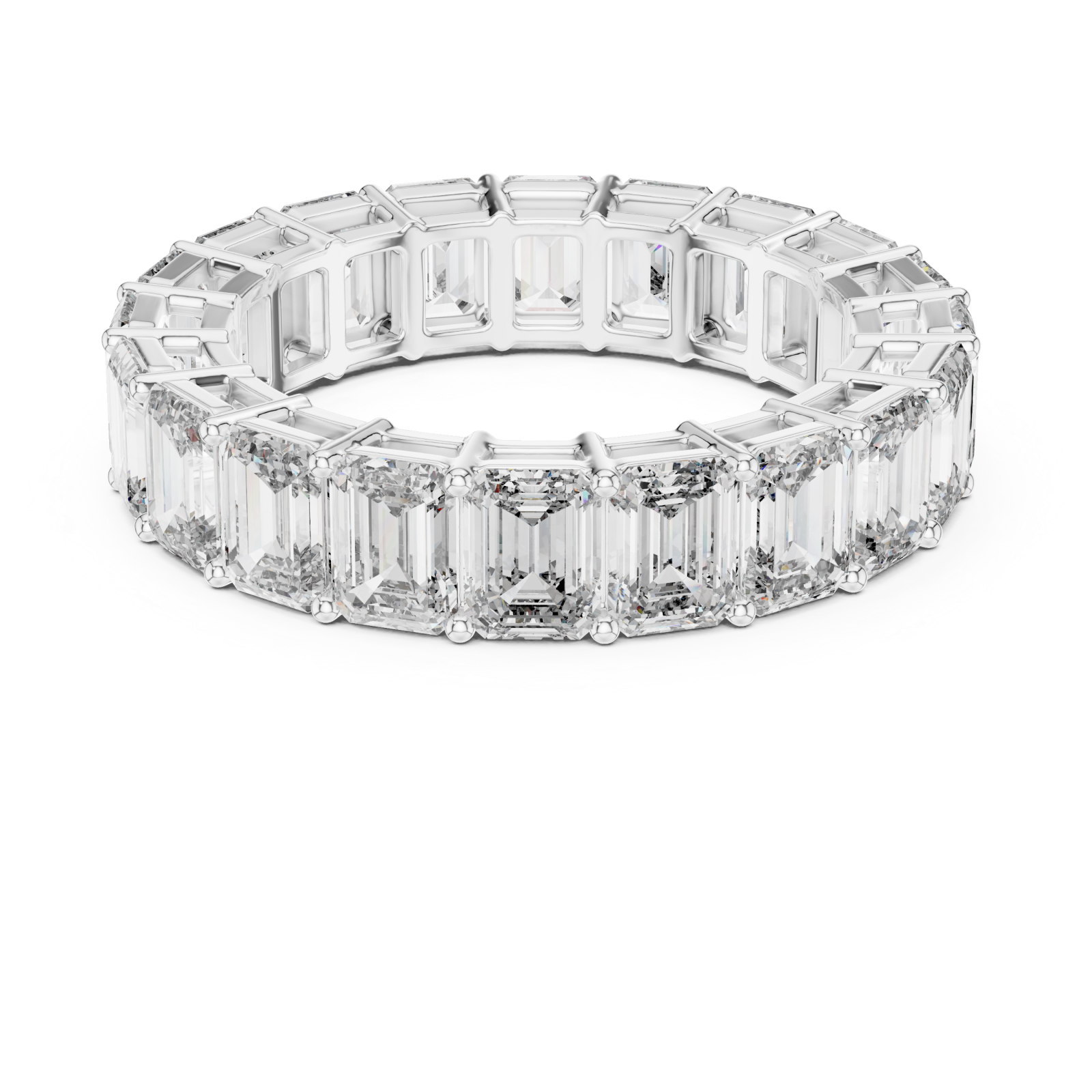  White Gold Majestic Cascade Allure Anniversary Band Front View