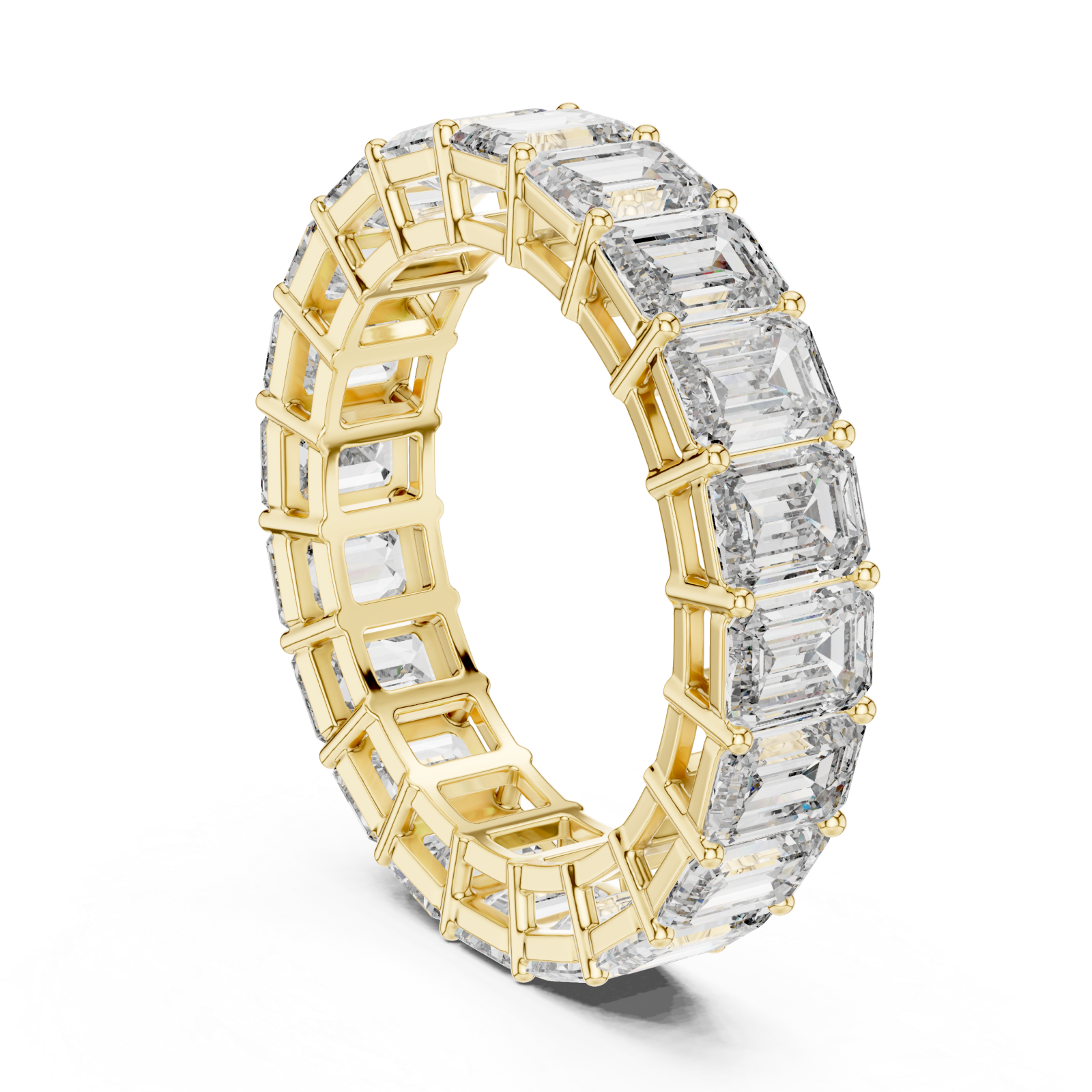 Gold Majestic Cascade Allure Anniversary Band Left View