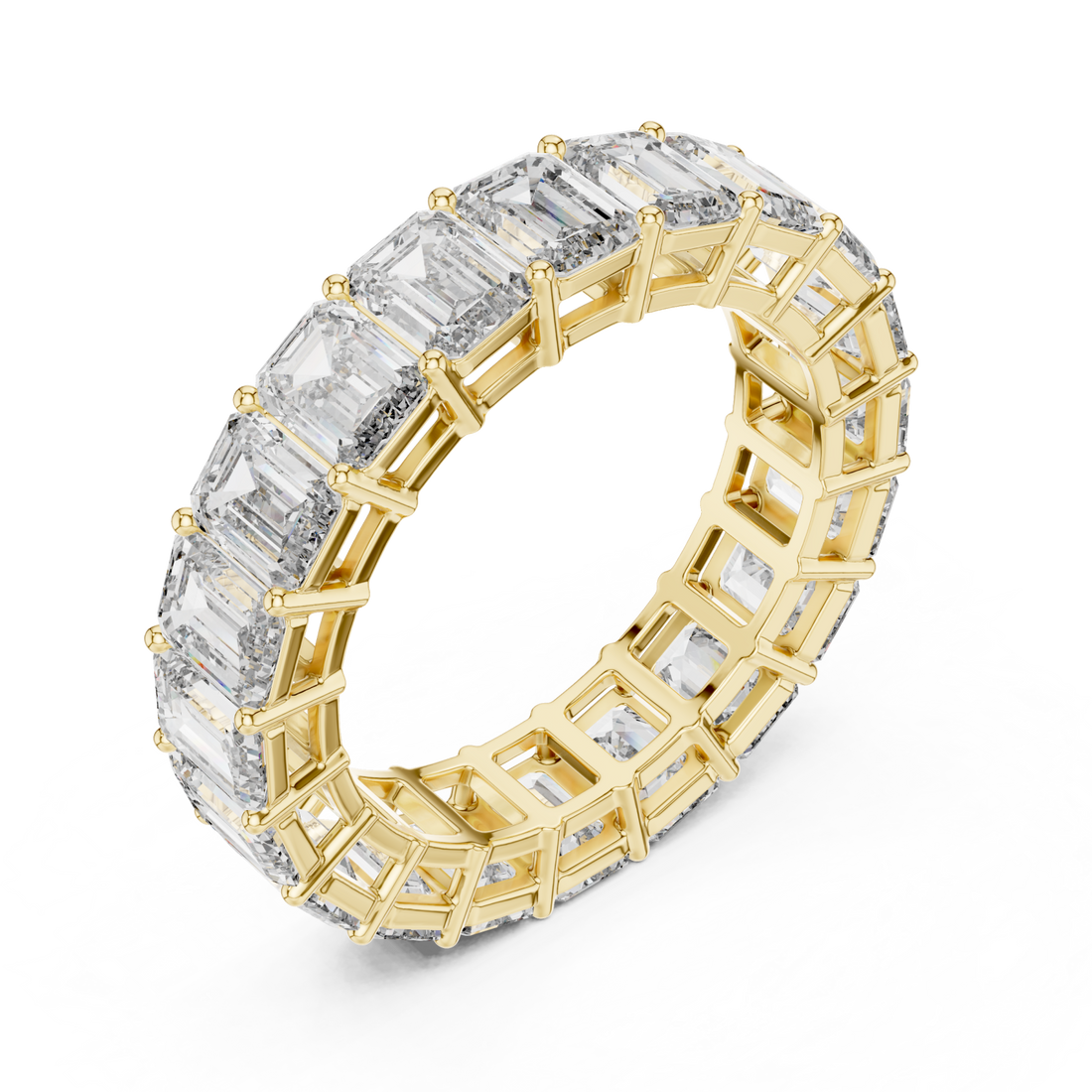 Gold Majestic Cascade Allure Anniversary Band Right View