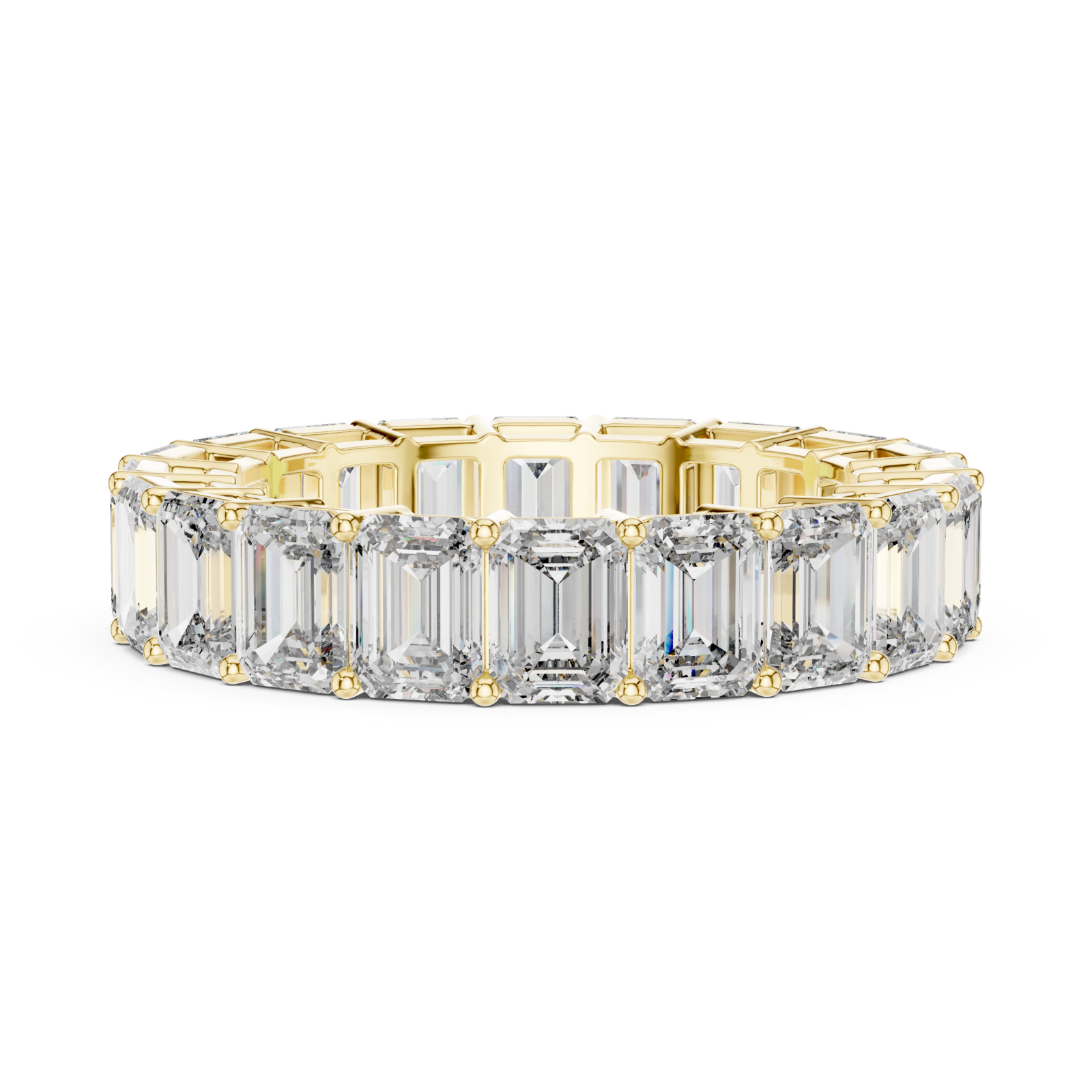  Gold Majestic Cascade Allure Anniversary Band Side View