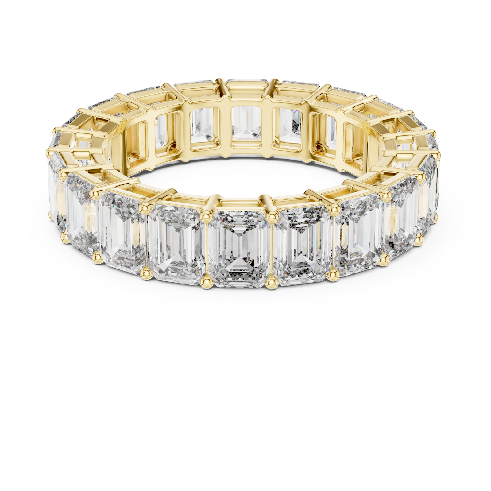  Gold Majestic Cascade Allure Anniversary Band Front View