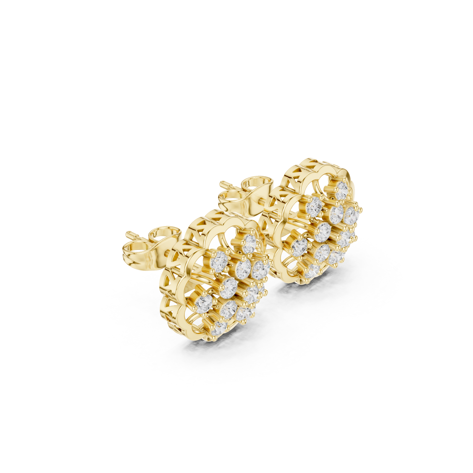  Gold Timeless Filigree Lace Earrings Left View