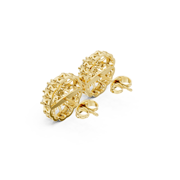 Gold Timeless Filigree Lace Earrings Right View