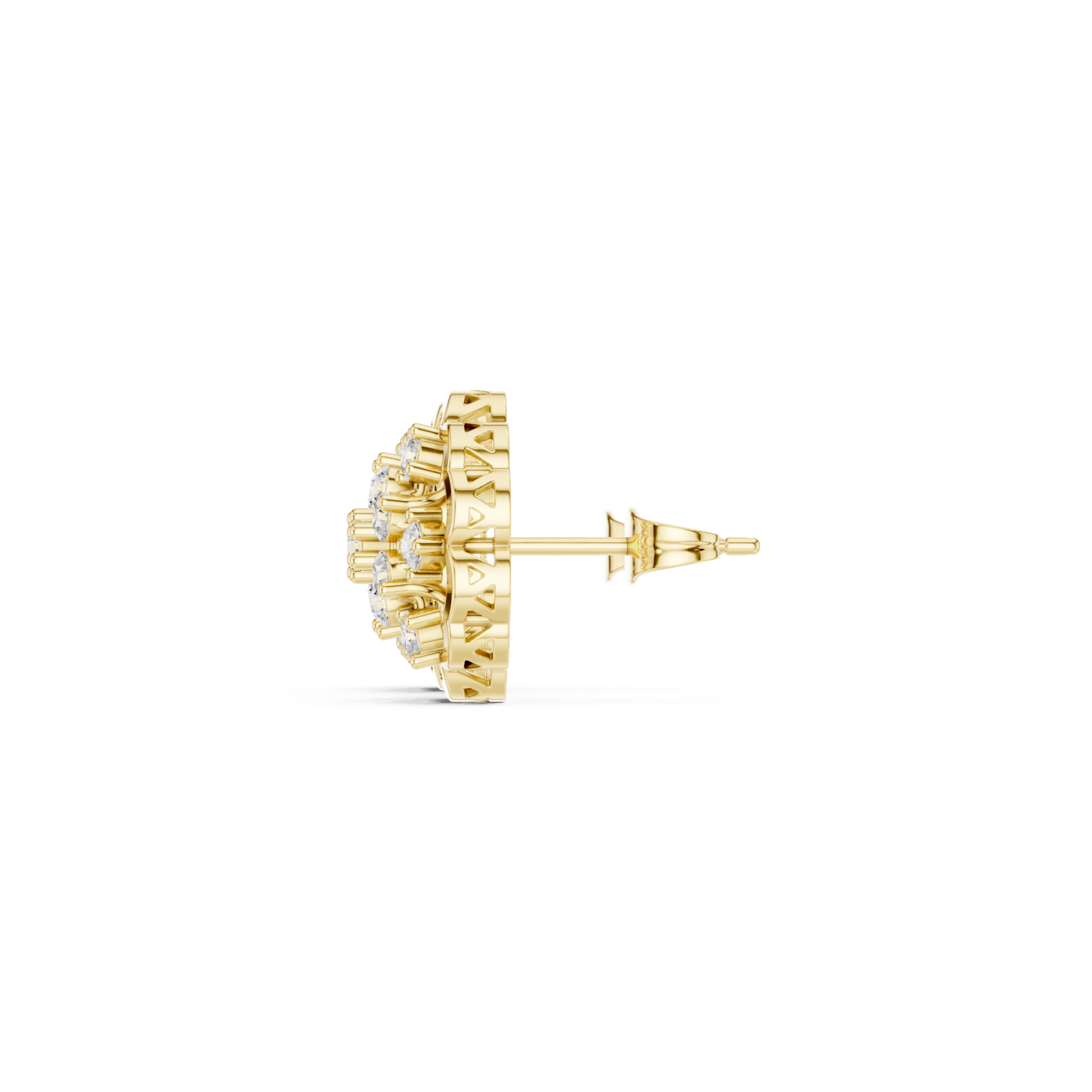  Gold Timeless Filigree Lace Earrings Side View