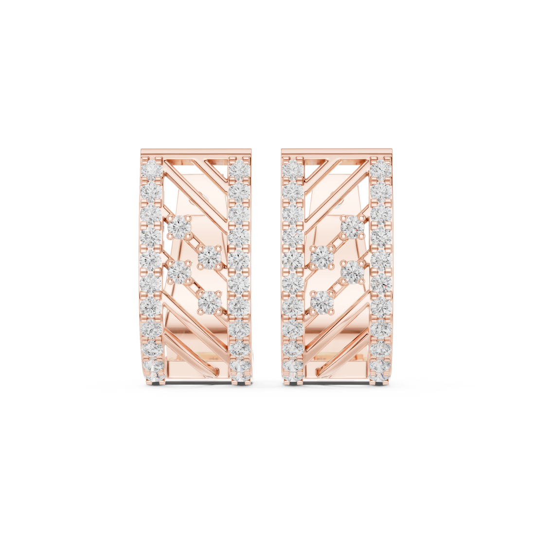  Rose Gold Harmony Hoop Earrings Right View