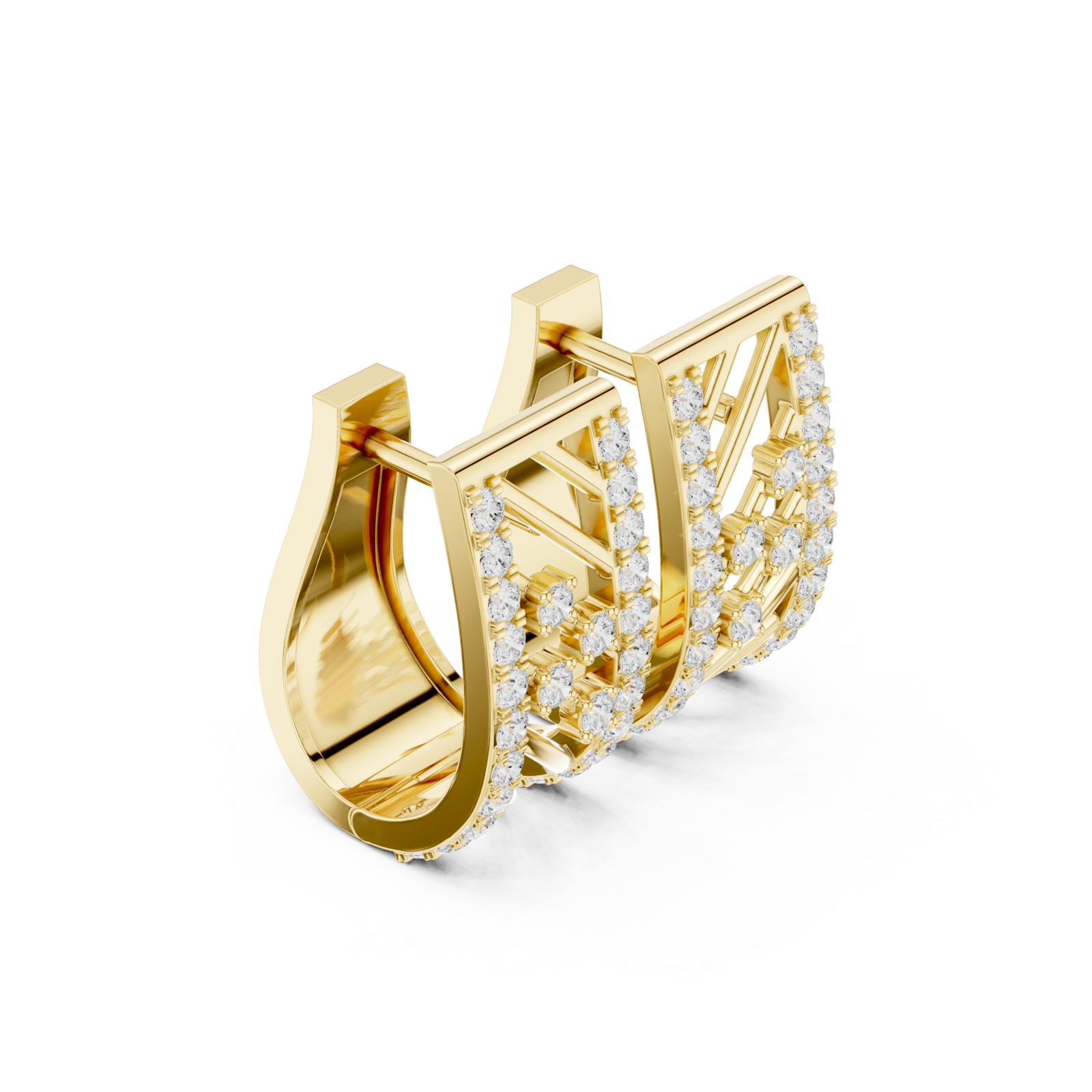  Gold Harmony Hoop Earrings Left View