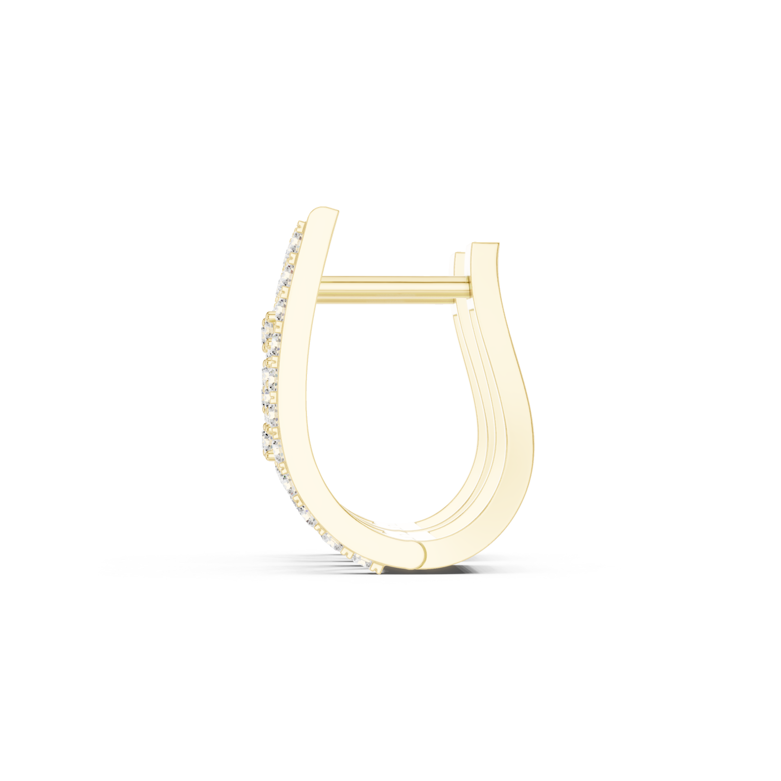  Gold Harmony Hoop Earrings Side View