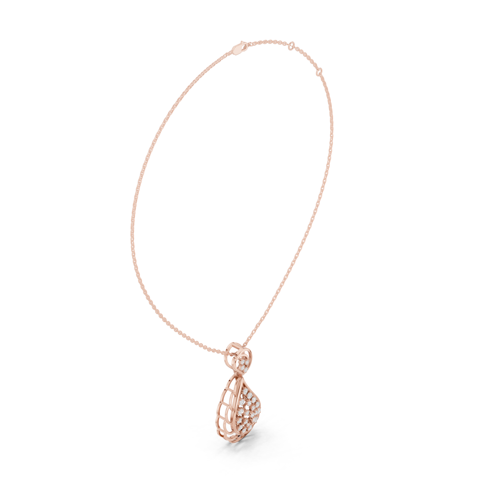  Rose Gold Serenade of Light Pendant Left View