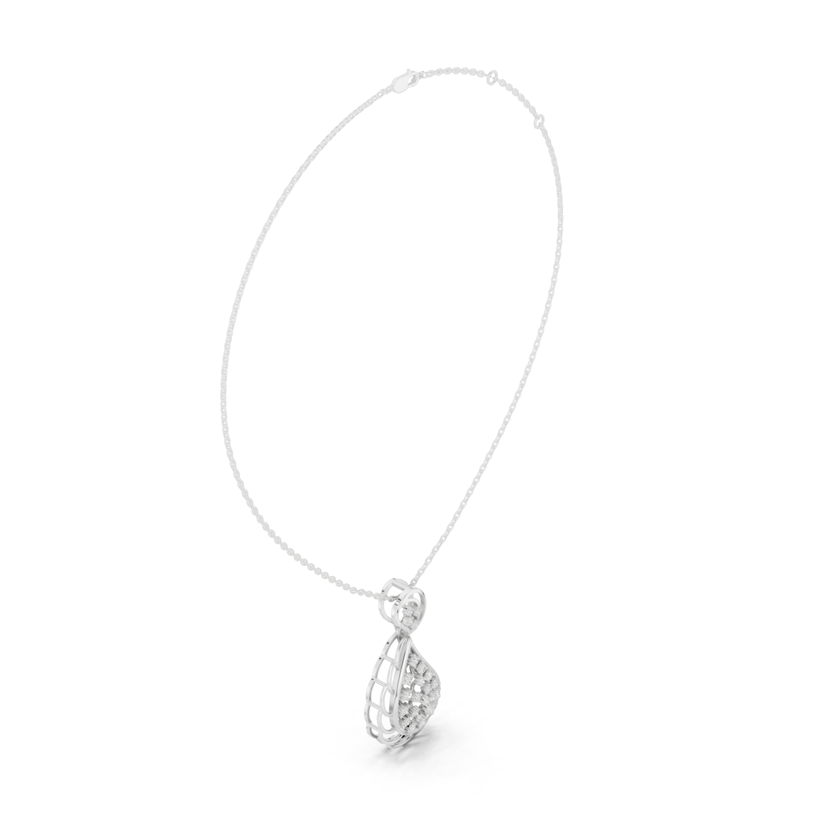 White Gold Serenade of Light Pendant Left View