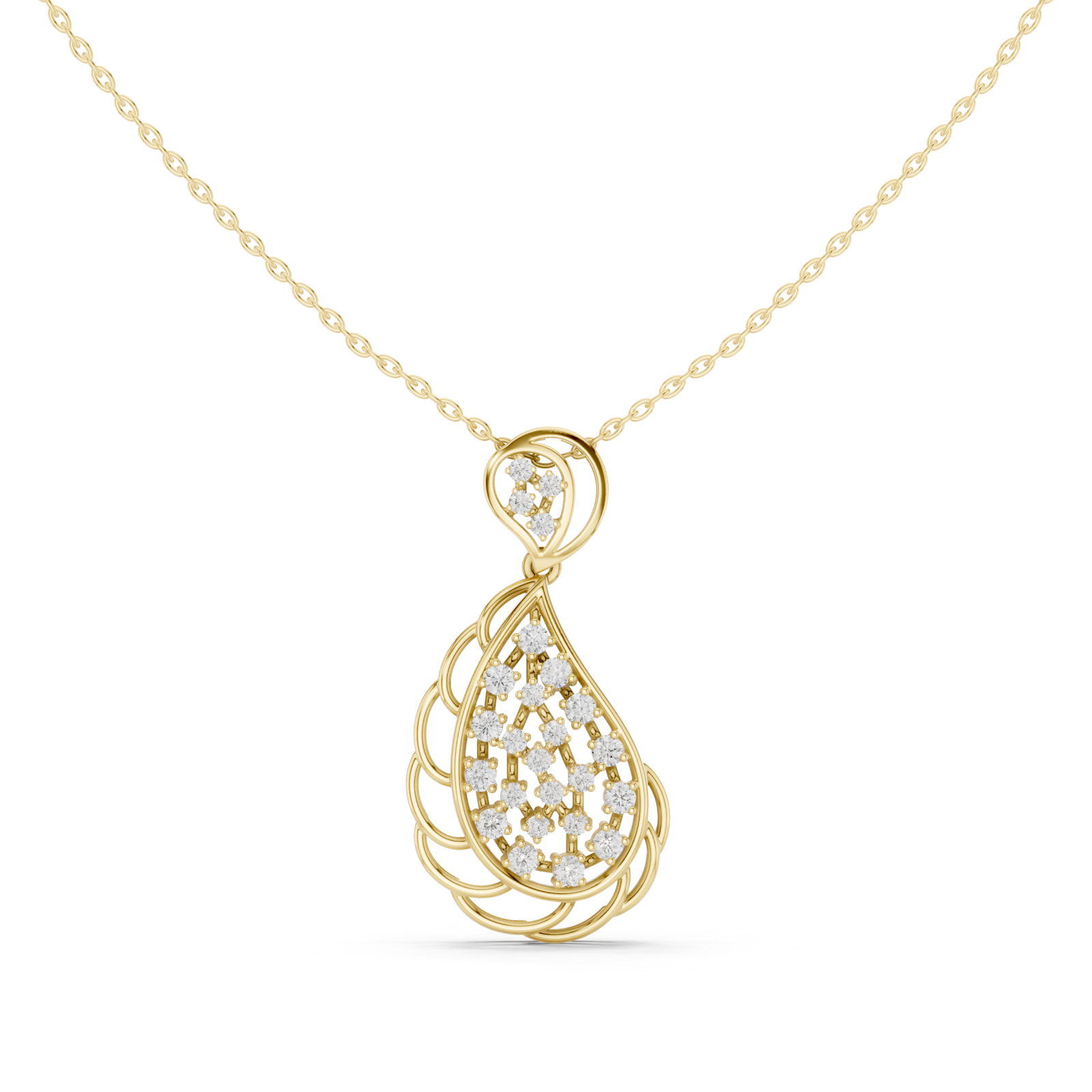 Gold Serenade of Light Pendant Right View
