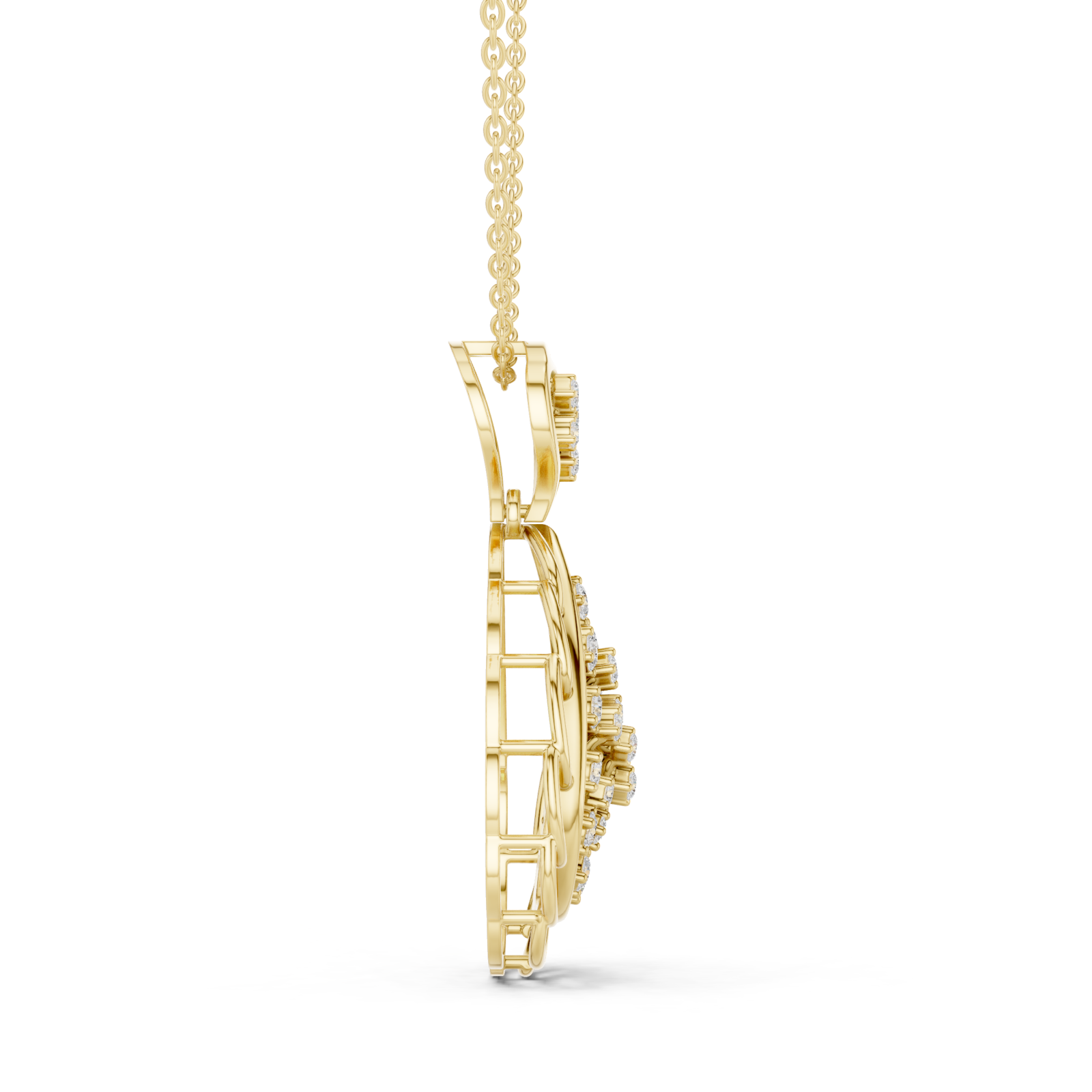  Gold Serenade of Light Pendant Side View