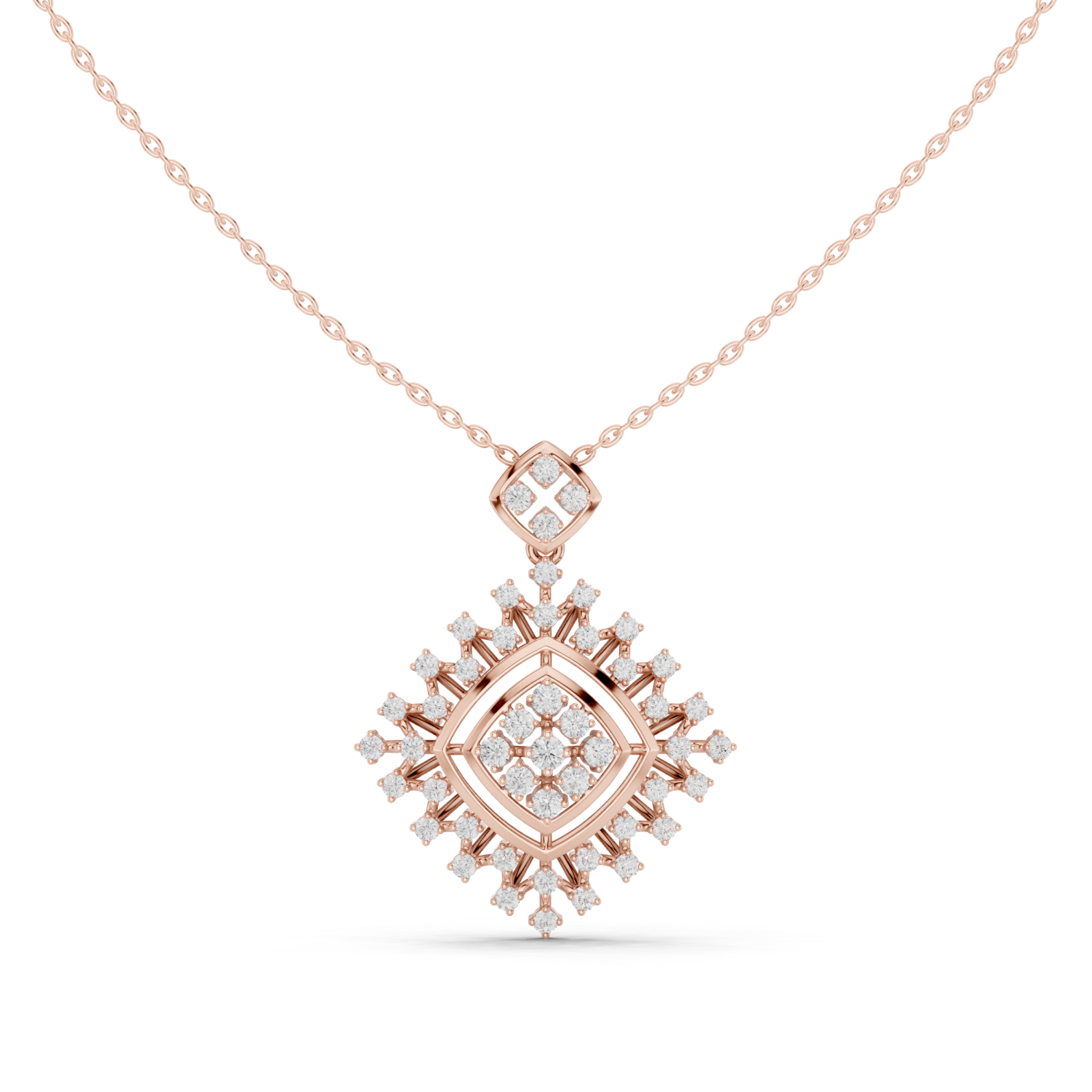  Rose Gold Celestial Mirage Echo Pendant Necklace Right View