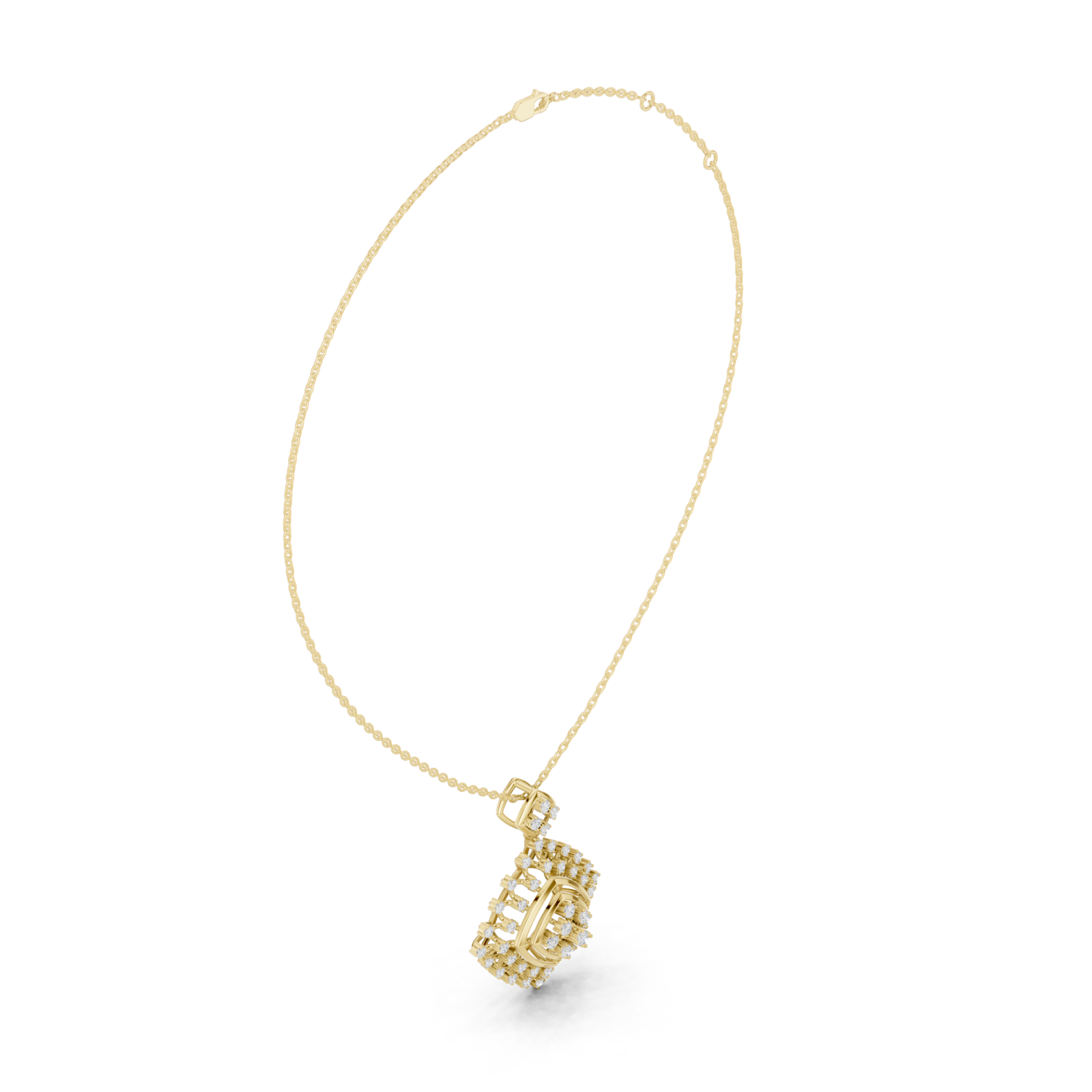  Gold Celestial Mirage Echo Pendant Necklace Left View