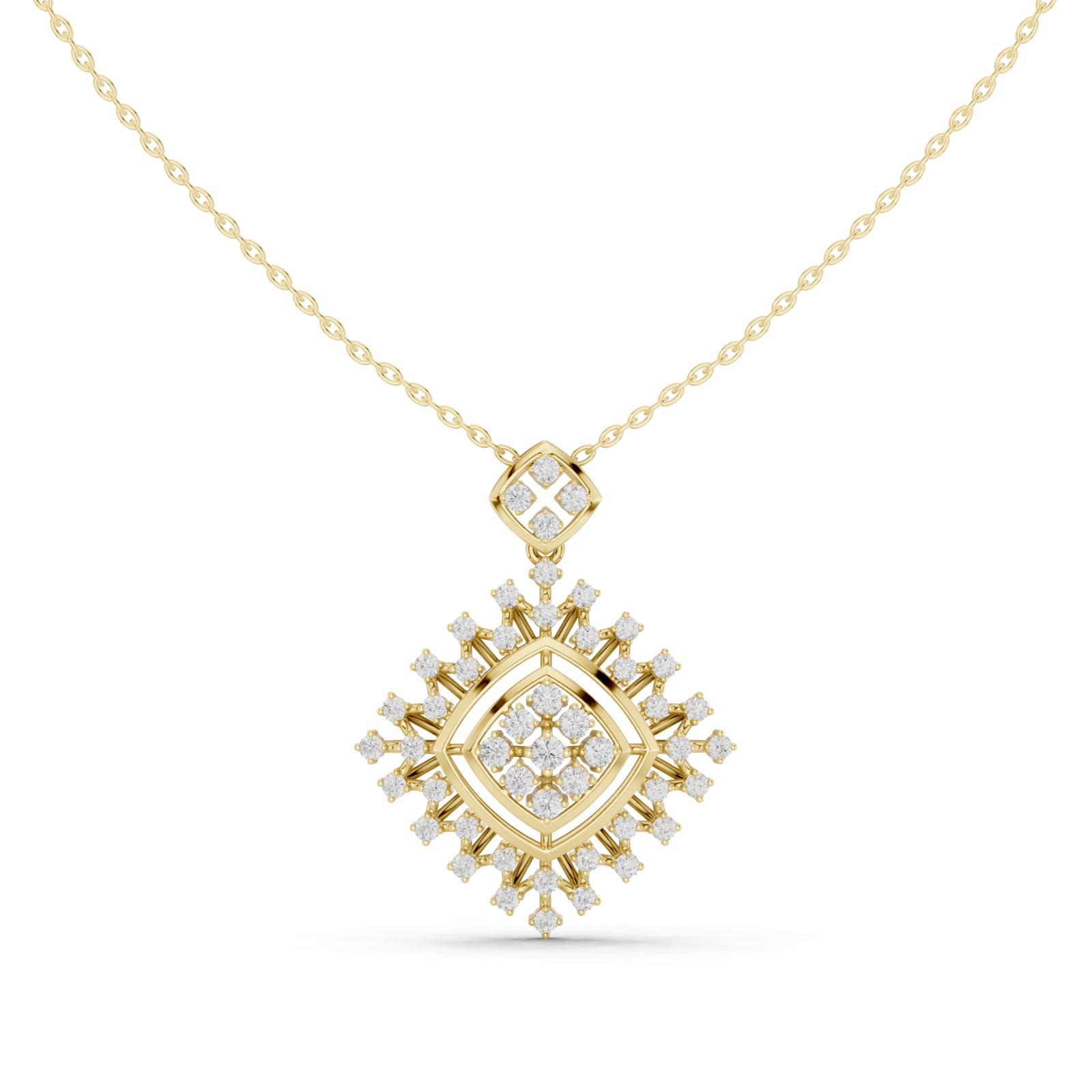 Gold Celestial Mirage Echo Pendant Necklace Right View
