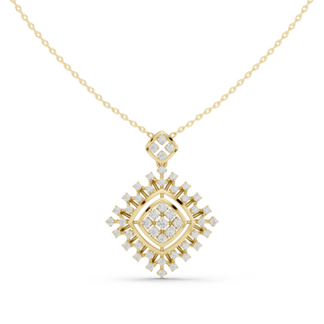 Gold Celestial Mirage Echo Pendant Necklace Right View