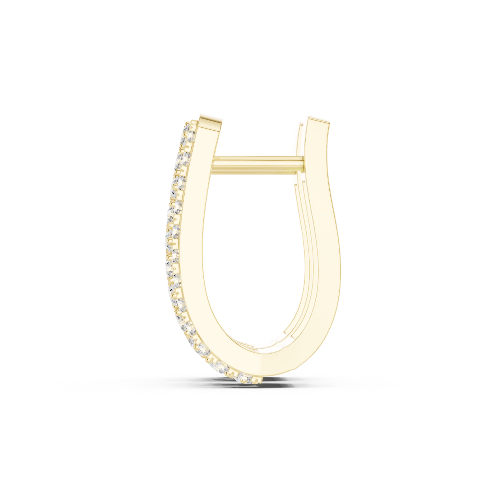  Gold Radiant Archway Hoop Earrings Side View