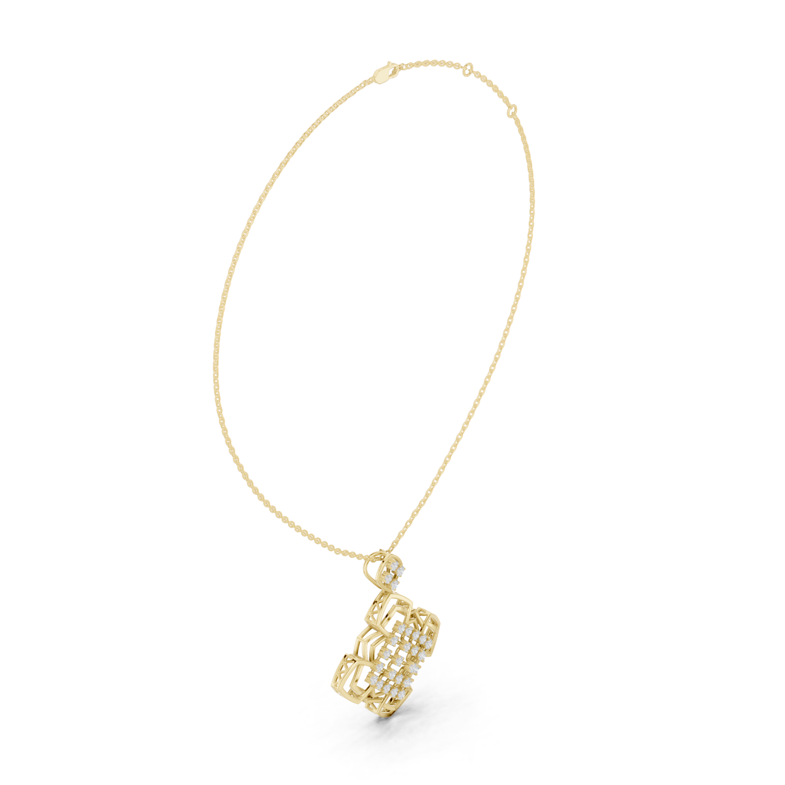  Gold Opulent Crossroads Dream Pendant Necklace Left View