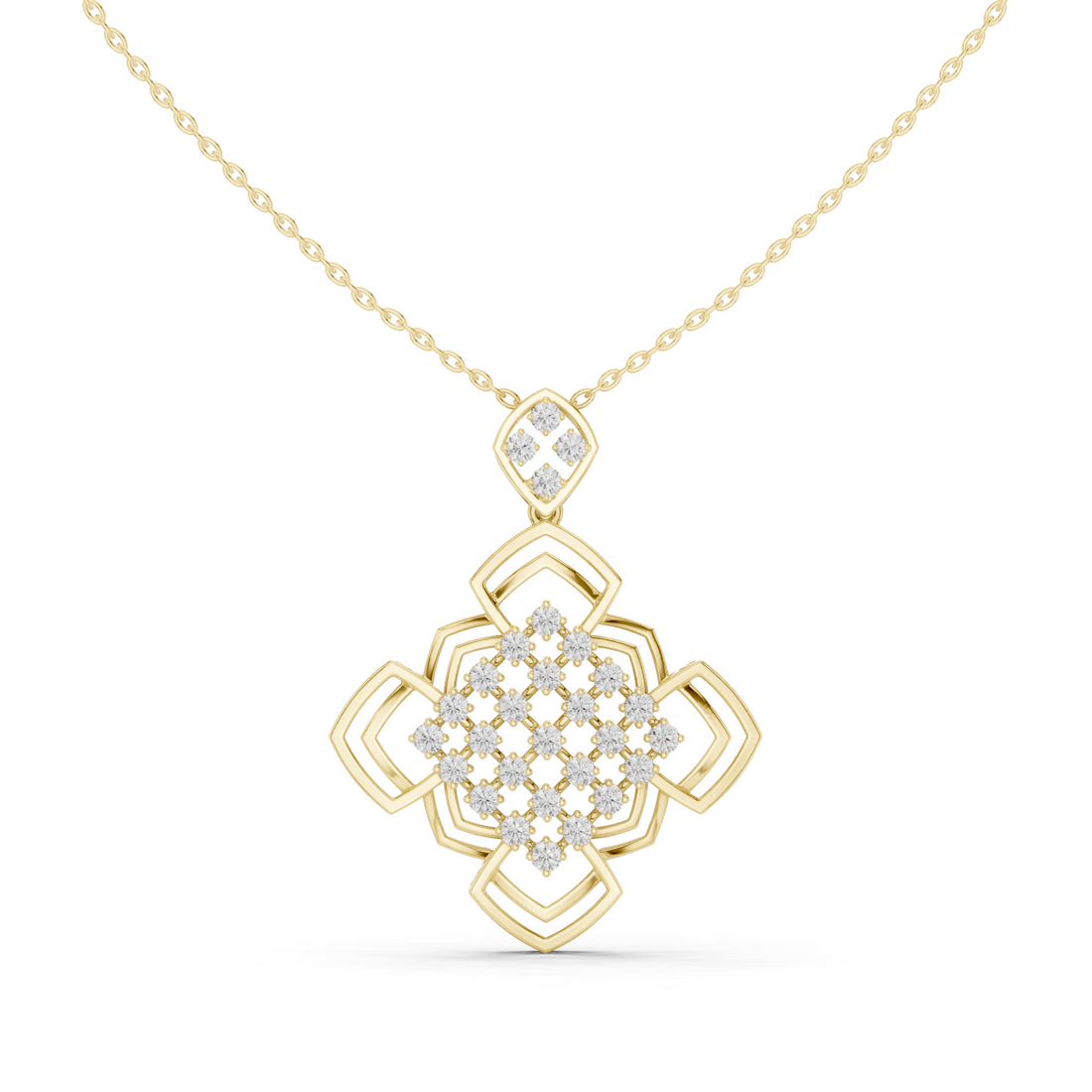 Gold Opulent Crossroads Dream Pendant Necklace Right View