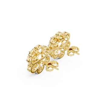 Gold Graceful Arabesque Elegance Hoop Earrings Right View