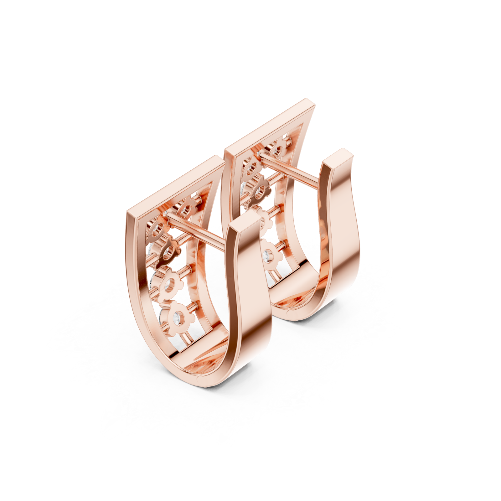  Rose Gold Chic Bold Contour Hoops Right View