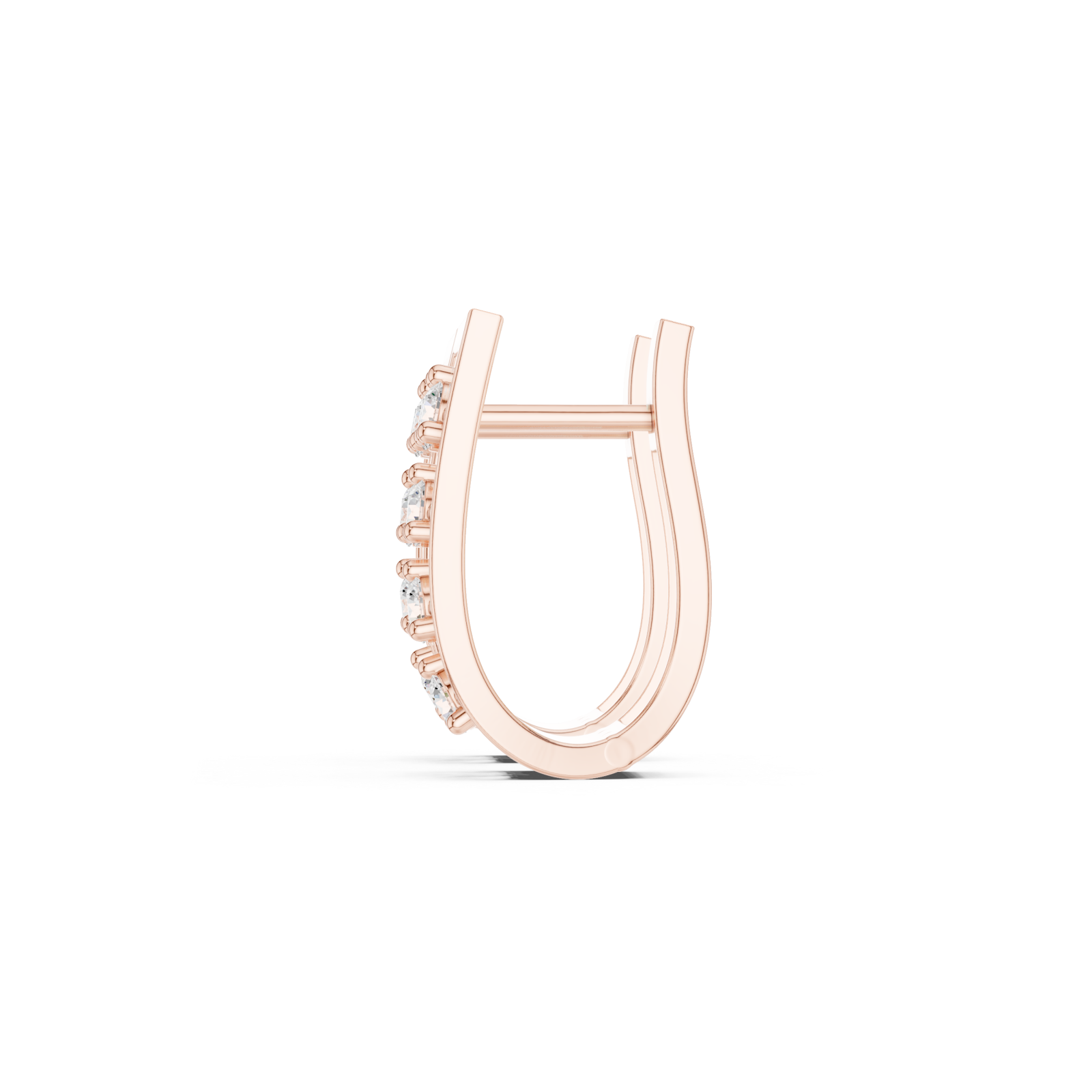  Rose Gold Chic Bold Contour Hoops Side View
