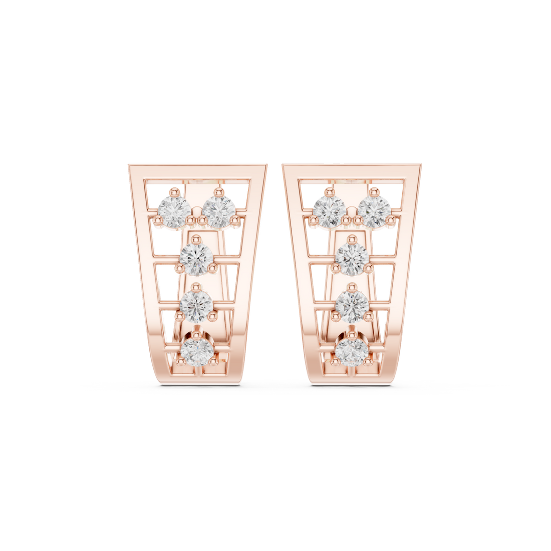  Rose Gold Chic Bold Contour Hoops Right View