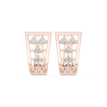  Rose Gold Chic Bold Contour Hoops Front View