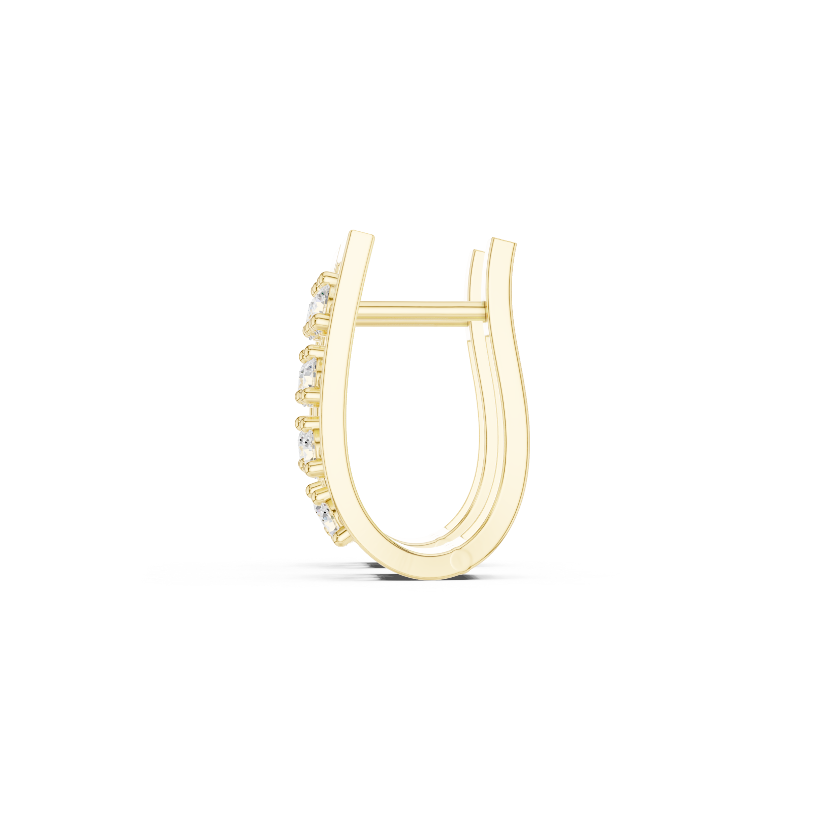  Gold Chic Bold Contour Hoops Side View