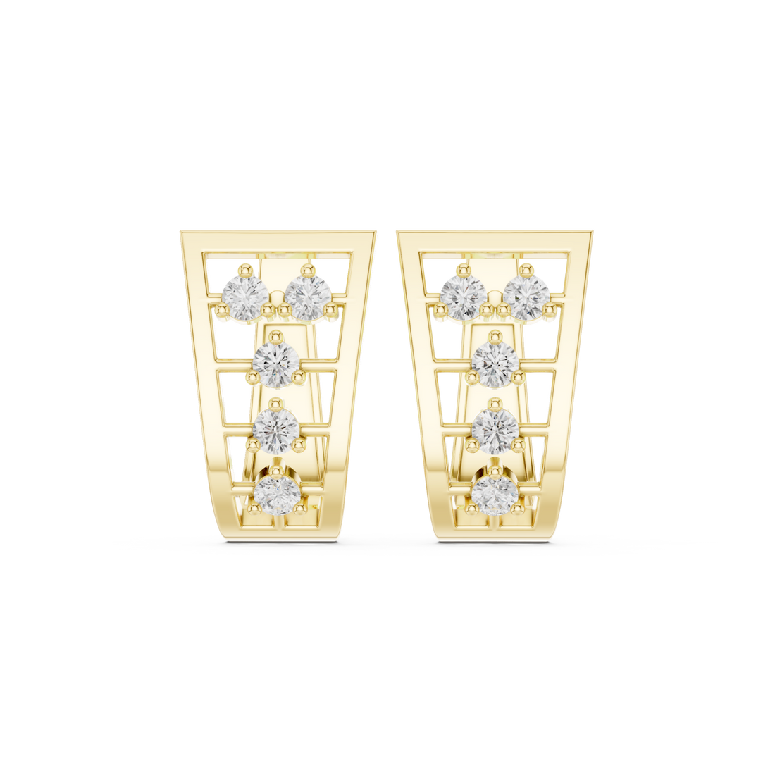 Gold Chic Bold Contour Hoops Right View