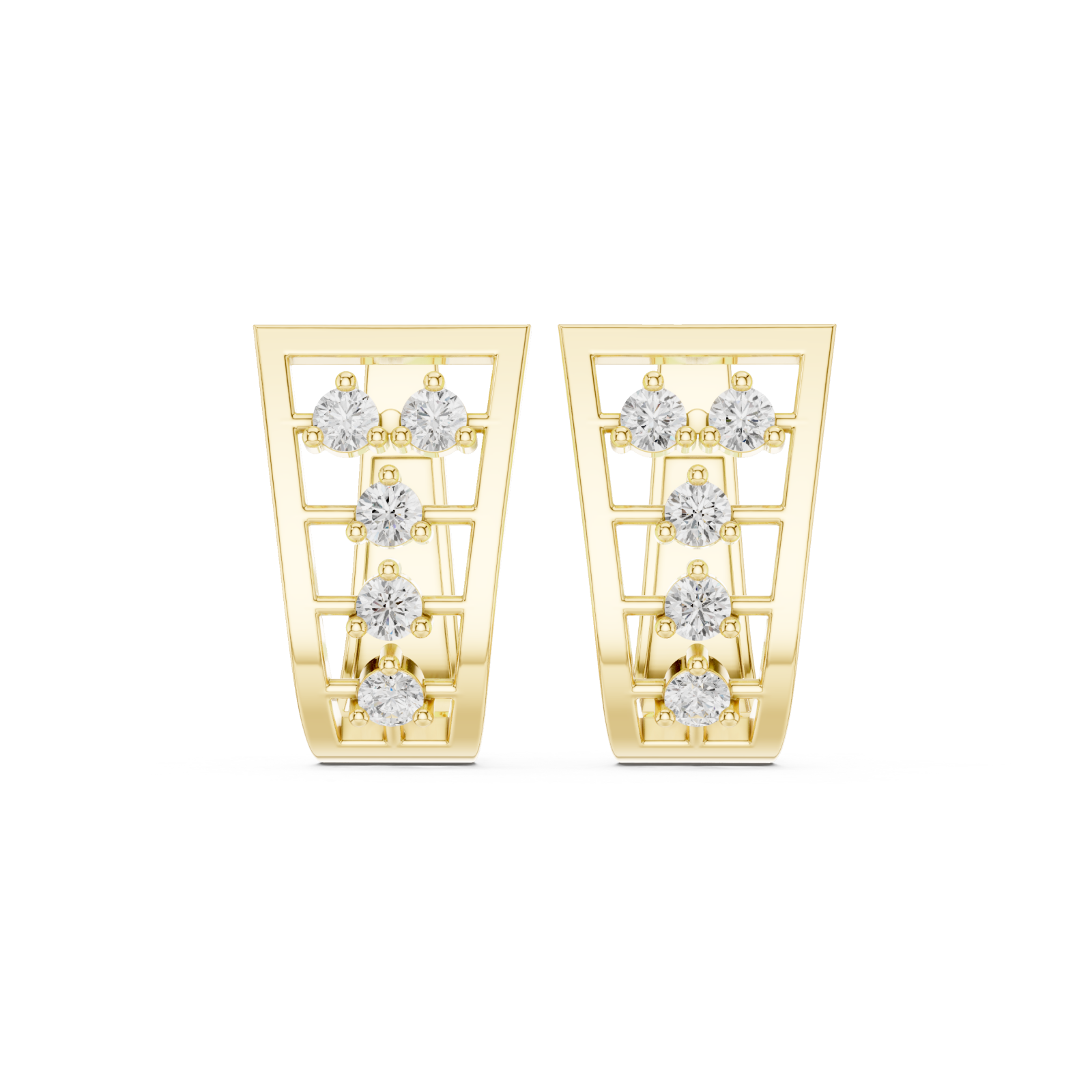  Gold Chic Bold Contour Hoops Front View
