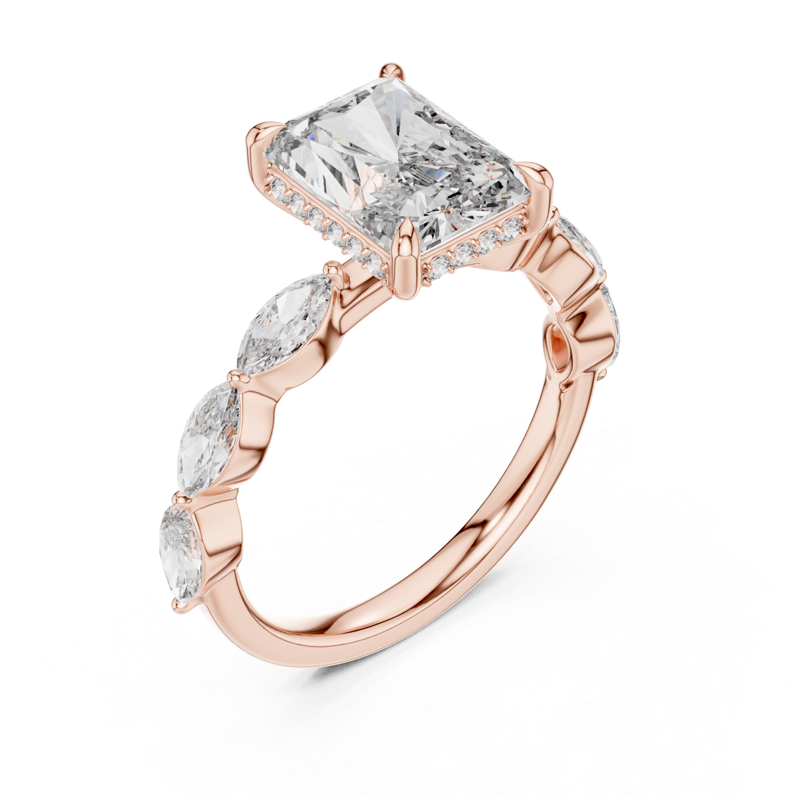  Rose Gold Opulent Vista Signature Cocktail Ring Right View
