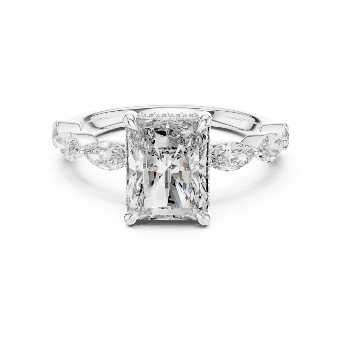  White Gold Opulent Vista Signature Cocktail Ring Right View