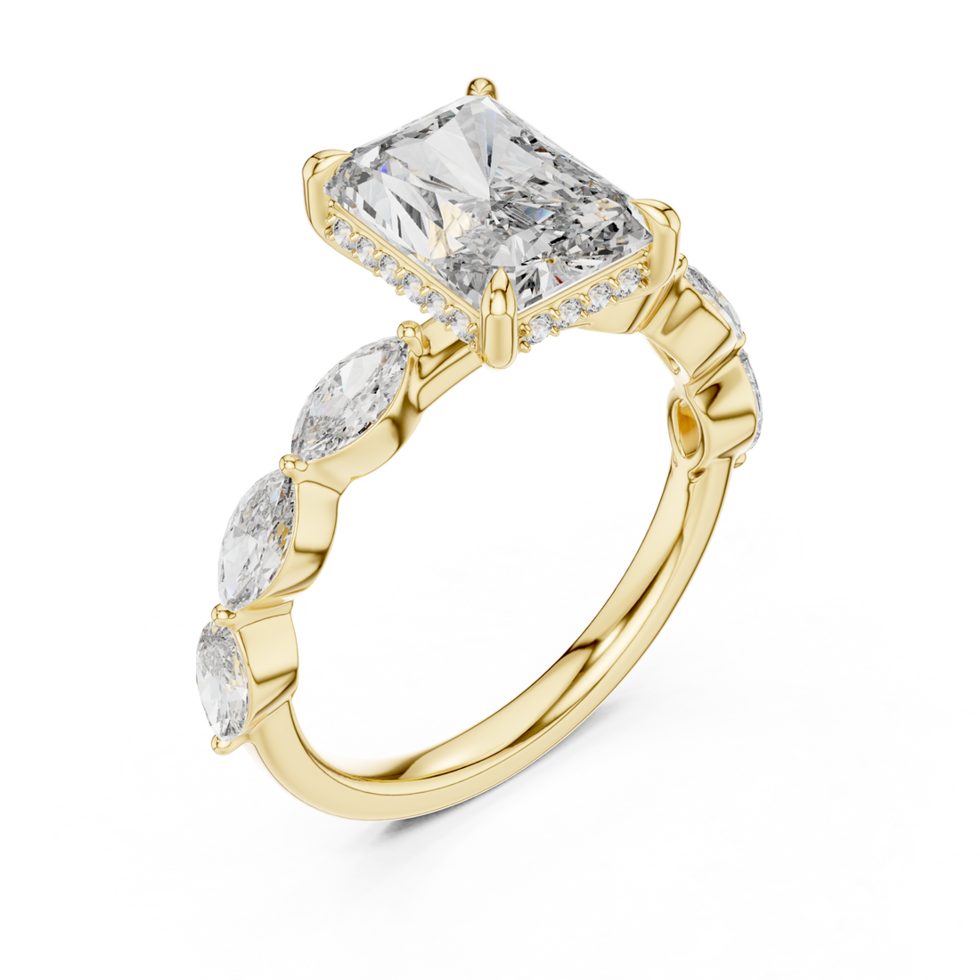 Gold Opulent Vista Signature Cocktail Ring Right View
