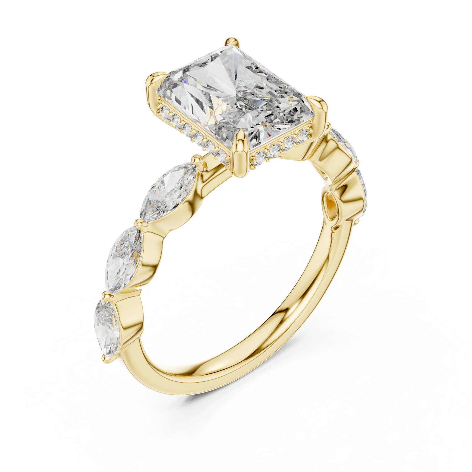 Gold Opulent Vista Signature Cocktail Ring Right View