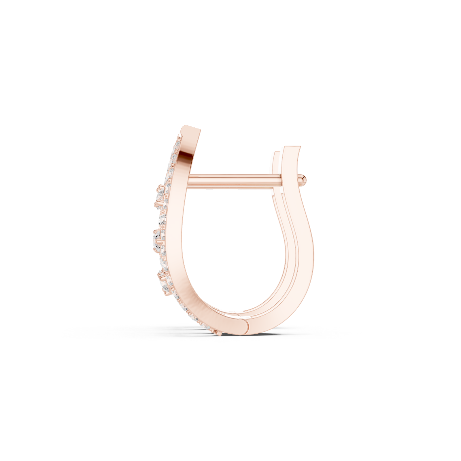  Rose Gold Urban Harmony Hoop Earrings Side View