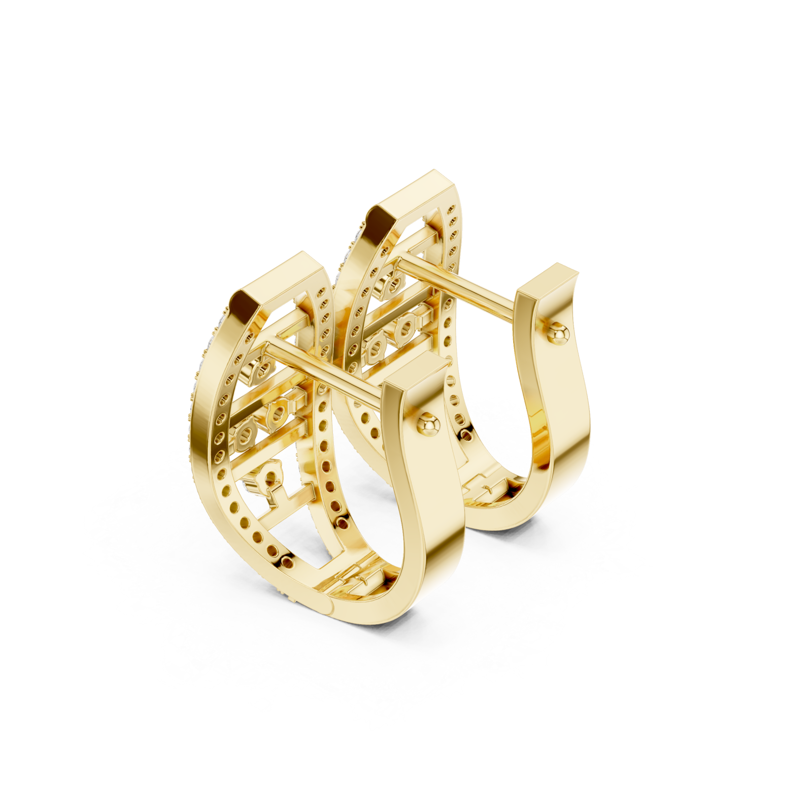 Gold Urban Harmony Hoop Earrings Right View
