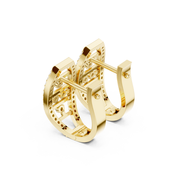 Gold Urban Harmony Hoop Earrings Right View