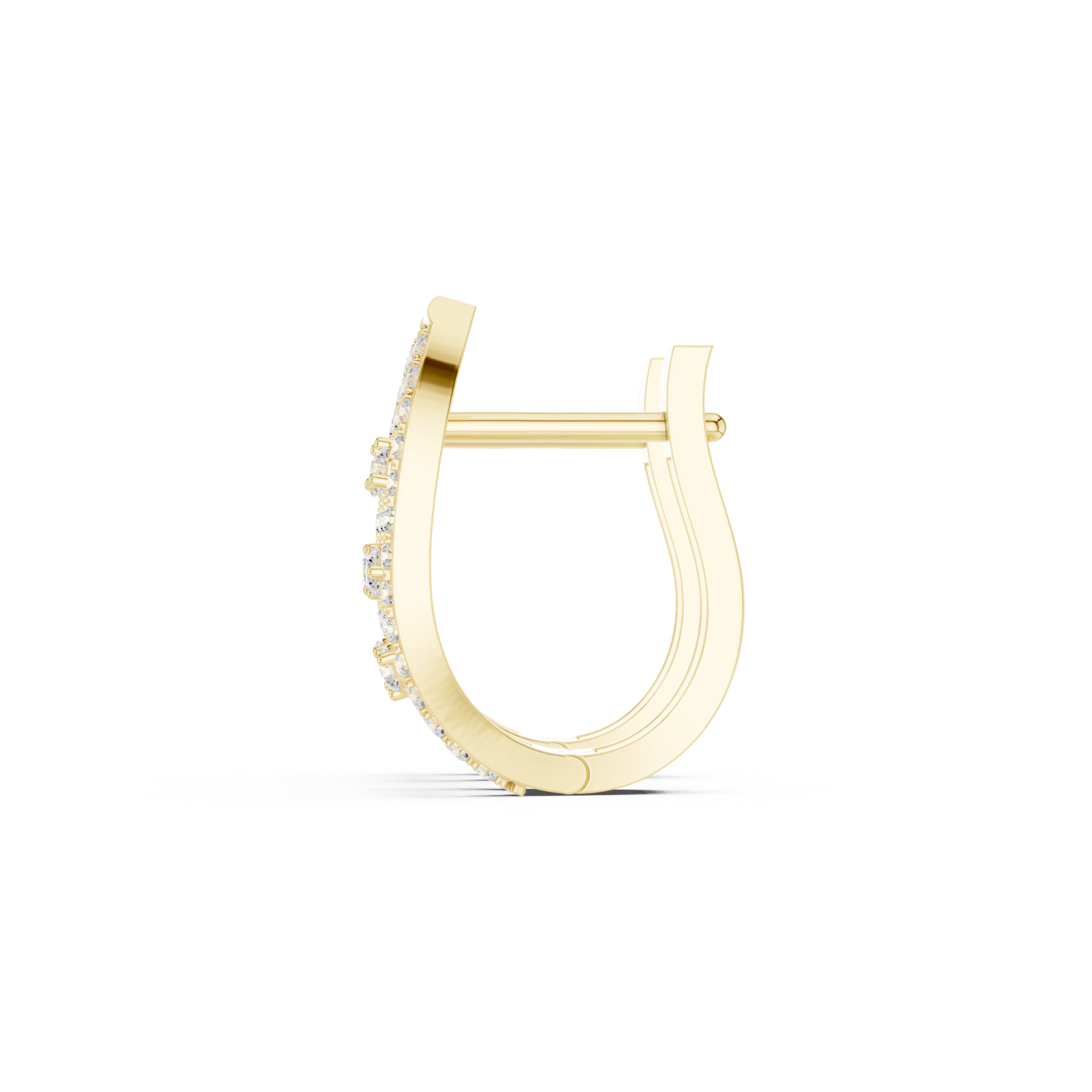  Gold Urban Harmony Hoop Earrings Side View