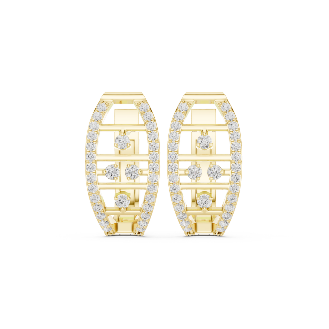 Gold Urban Harmony Hoop Earrings Right View