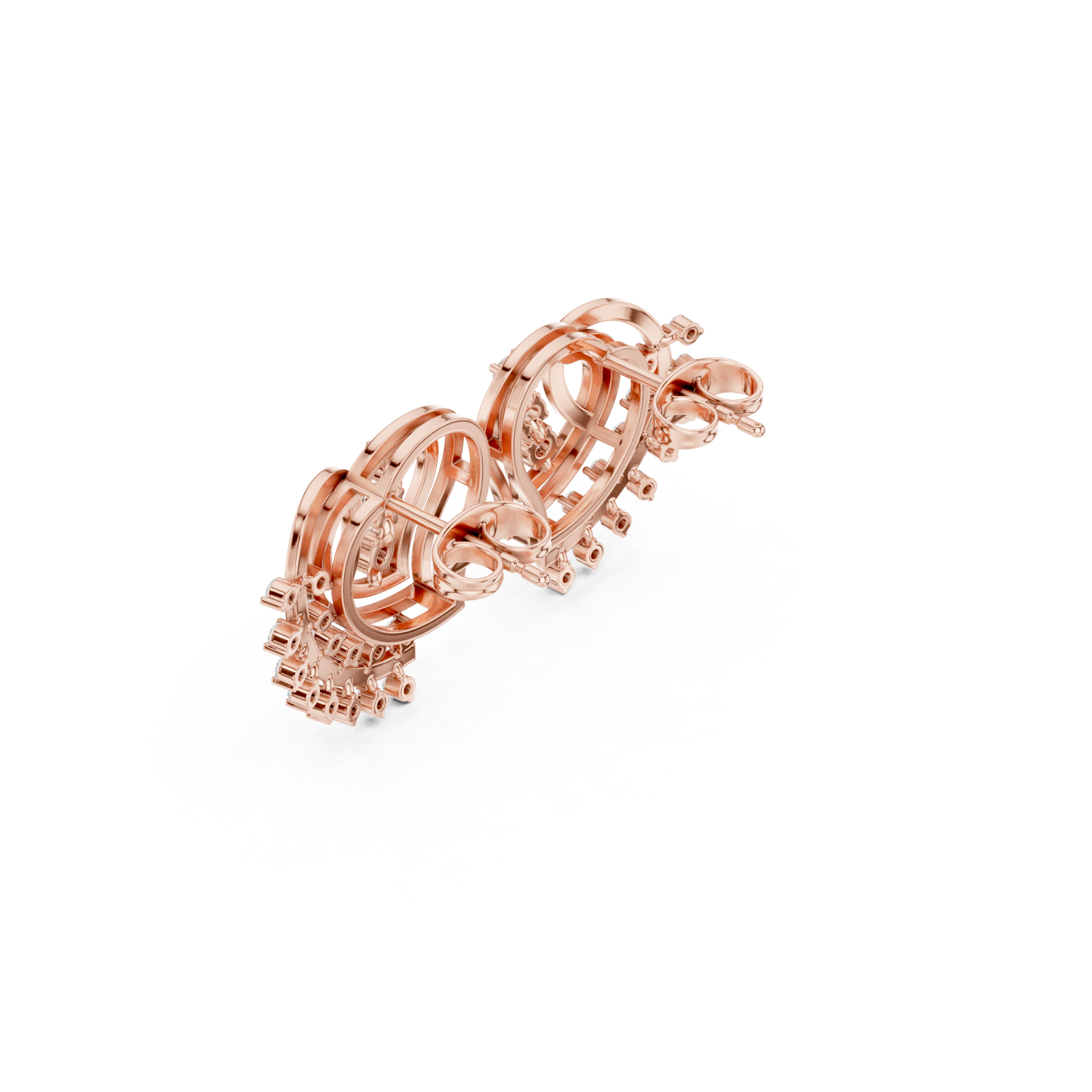  Rose Gold Twilight Reverie Modern Embrace Earrings Right View