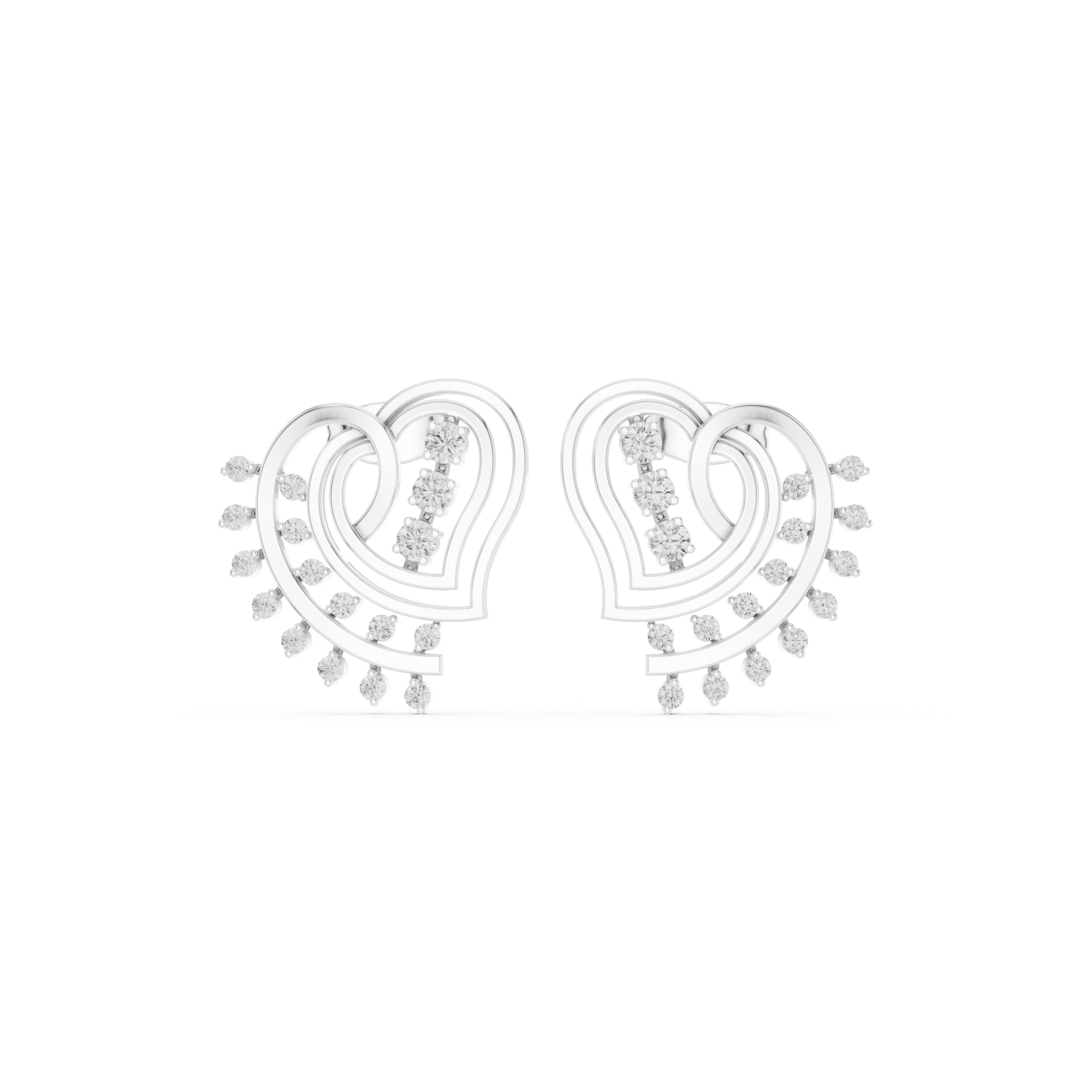  White Gold Twilight Reverie Modern Embrace Earrings Front View