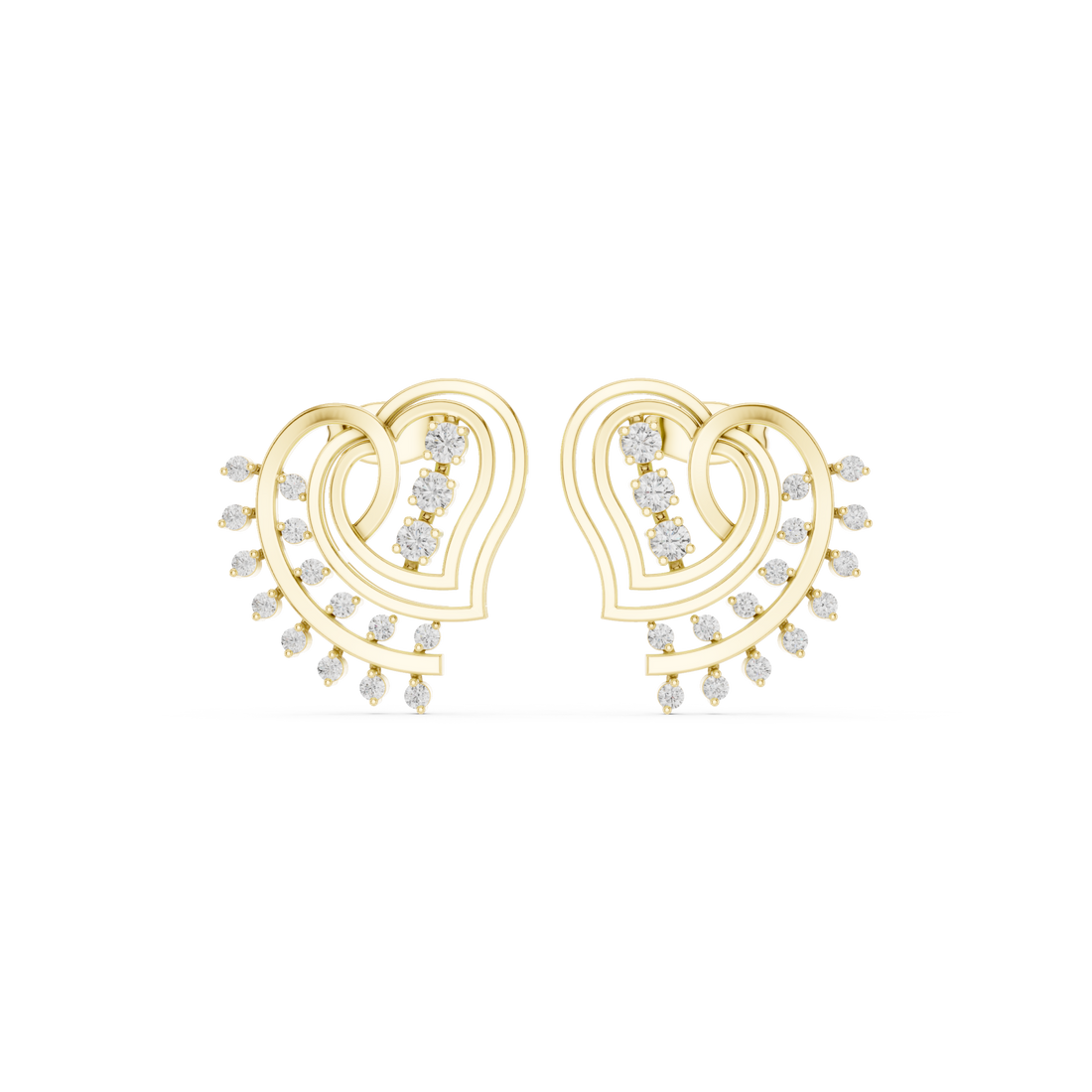 Gold Twilight Reverie Modern Embrace Earrings Right View