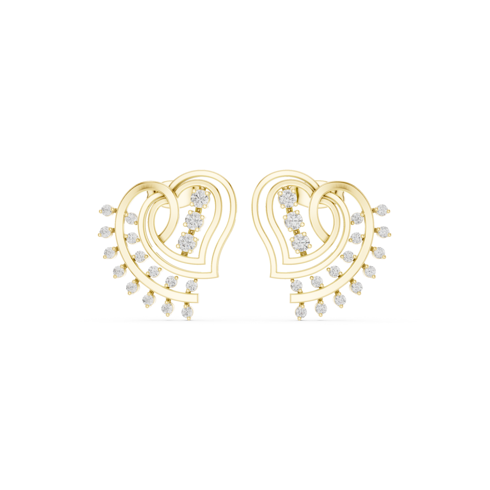  Gold Twilight Reverie Modern Embrace Earrings Front View