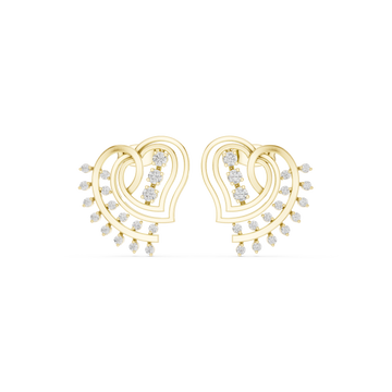  Gold Twilight Reverie Modern Embrace Earrings Front View