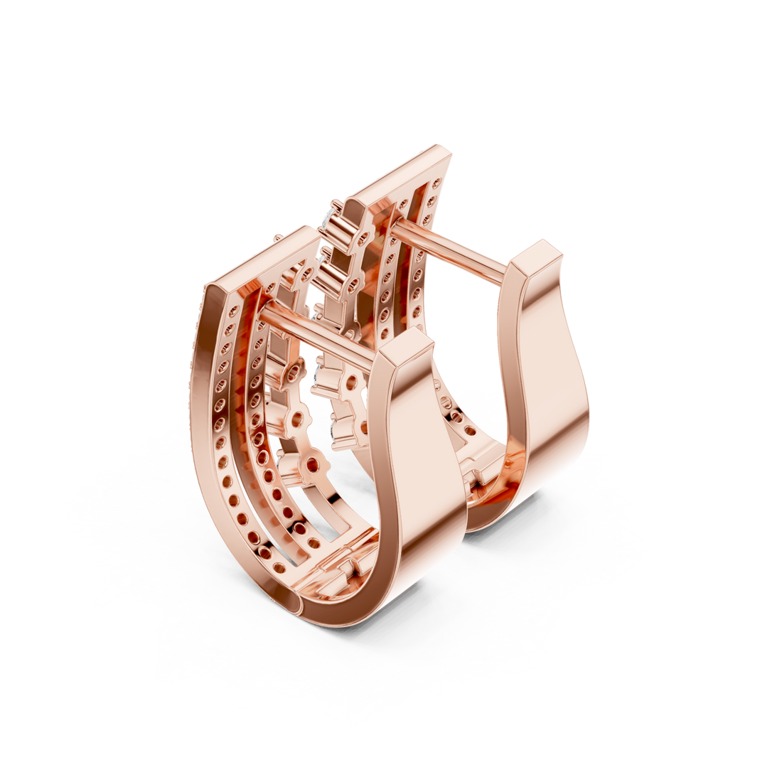  Rose Gold Celestial Spark Harmony Studs Right View