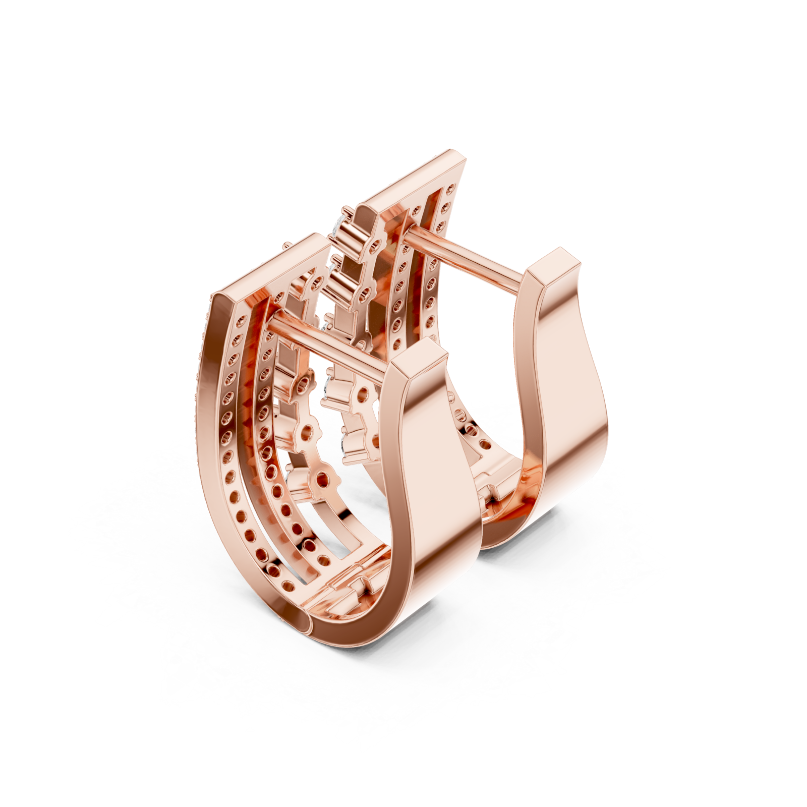  Rose Gold Celestial Spark Harmony Studs Right View