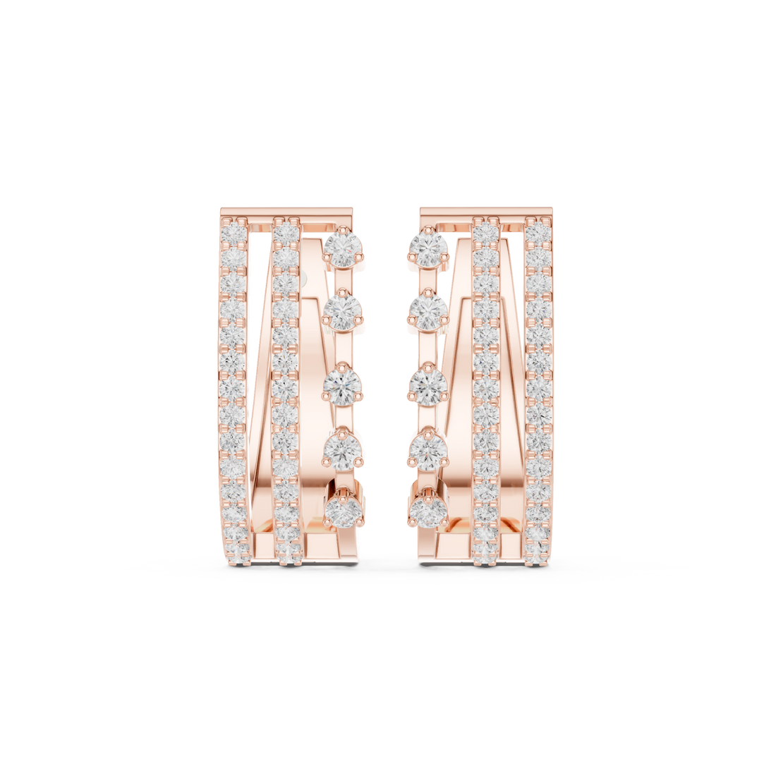 Rose Gold Celestial Spark Harmony Studs Right View